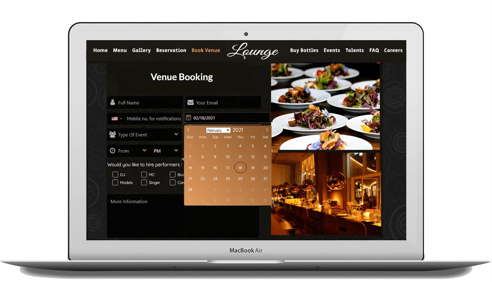 Event booking system